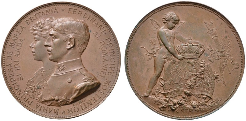 Ausländische Münzen und Medaillen 
 Rumänien 
 Carol I. 1866-1914 
 Bronzemed...