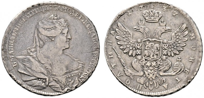 Ausländische Münzen und Medaillen 
 Rußland 
 Anna 1730-1740 
 Poltina (1/2 R...