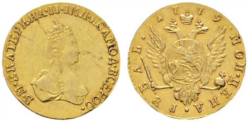 Ausländische Münzen und Medaillen 
 Rußland 
 Katharina II. 1762-1796 
 Gold-...