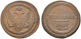 Ausländische Münzen und Medaillen 
 Rußland 
 Alexander I. 1801-1825 
 Cu-2 Kopeken 1802 -Ekaterinburg-. Bitkin 307, Uzdenikov 3006.
 sehr schön-v...