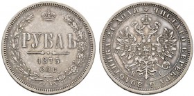 Ausländische Münzen und Medaillen 
 Rußland 
 Alexander II. 1855-1881 
 Rubel 1875 -St. Petersburg-. Bitkin 88, Uzdenikov 1903, Dav. 289.
 feine P...