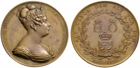Ausländische Münzen und Medaillen 
 Schweden 
 Karl XIV. Johann 1818-1844 
 Bronzemedaille 1823 von Barré, auf die Ankunft der Königin in Schweden ...