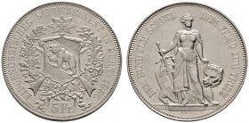Ausländische Münzen und Medaillen 
 Schweiz-Eidgenossenschaft 
 Schützentaler zu 5 Franken 1885. Bern. HMZ 2-1343o, Dav. 391, Richter 193a.
 vorzüg...