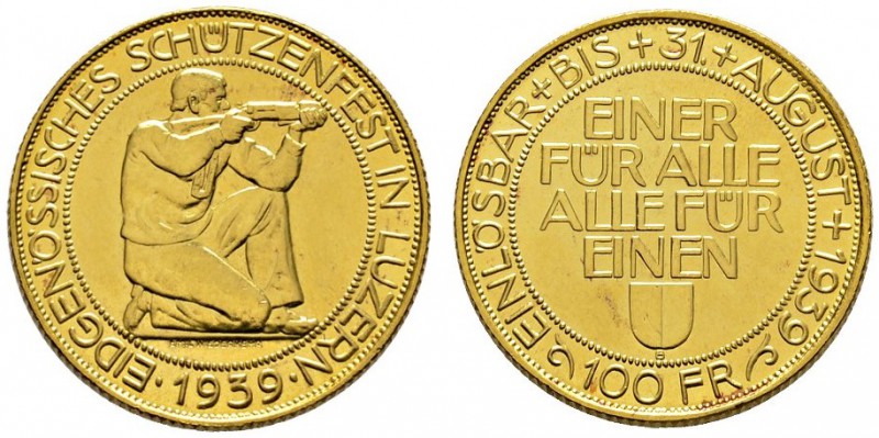Ausländische Münzen und Medaillen 
 Schweiz-Eidgenossenschaft 
 100 Franken 19...