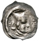Ausländische Münzen und Medaillen 
 Schweiz-Basel, Bistum 
 Otto II. von Grandson 1306-1309 
 Vierzipfeliger Pfennig. Brustbild nach rechts mit zwe...