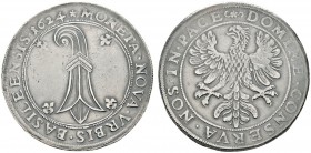 Ausländische Münzen und Medaillen 
 Schweiz-Basel, Stadt 
 Taler 1624. Baslerstab im Vierpaß / Nach links blickender Adler. DT 1336d, HMZ 2-78n, Dav...