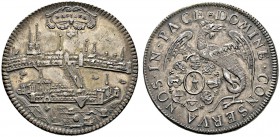 Ausländische Münzen und Medaillen 
 Schweiz-Basel, Stadt 
 Taler o.J. (um 1710). Stempel von J. de Beyer. Stadtansicht von Norden / Basilisk mit rüc...