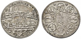 Ausländische Münzen und Medaillen 
 Schweiz-Basel, Stadt 
 1/4 Taler o.J. (nach 1700). Mit Stadtansicht. DT 764, HMZ 2-102a.
 feine Tönung, gutes s...