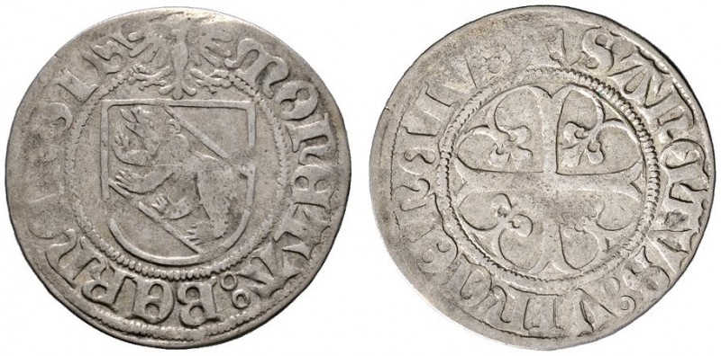 Ausländische Münzen und Medaillen 
 Schweiz-Bern 
 Batzen o.J. (15. Jh.). Bäre...