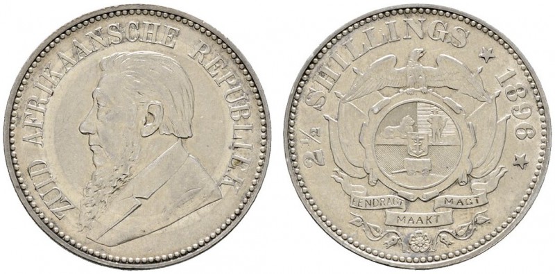 Ausländische Münzen und Medaillen 
 Südafrika 
 Republik 
 2 1/2 Shillings 18...