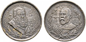 Ausländische Münzen und Medaillen 
 Südafrika 
 Republik 
 Versilberte Bronze(?)medaille 190? (2) unsigniert, auf das Ende des 2. Burenkrieges. Bru...