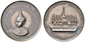 Ausländische Münzen und Medaillen 
 Thailand/Siam 
 Rama V. (Chulalongkorn) 1868-1910 
 Silbermedaille o.J. (1886) von E. Weigand und F.W. Kullrich...