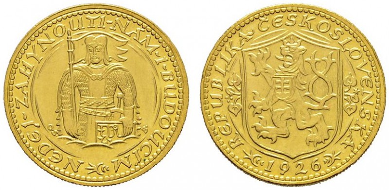 Ausländische Münzen und Medaillen 
 Tschechoslowakei 
 Dukat 1926 -Kremnitz-. ...