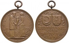 Ausländische Münzen und Medaillen 
 Türkei 
 Mahmud V. AH 1327-1336/AD 1909-1918. Tragbare Bronzemedaille 1915 von M. Dasio (geprägt bei Poellath-Sc...