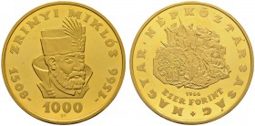Ausländische Münzen und Medaillen 
 Ungarn 
 Volksrepublik 1946-1990 
 1.000 Forint 1966. 400. Todestag von Miklós Zrinyi. KM 571, Fr. 617, Huszar ...