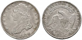 Ausländische Münzen und Medaillen 
 USA 
 Halfdollar 1834. Capped Bust. KM 37.
 Avers winzig justiert, sehr schön-vorzüglich