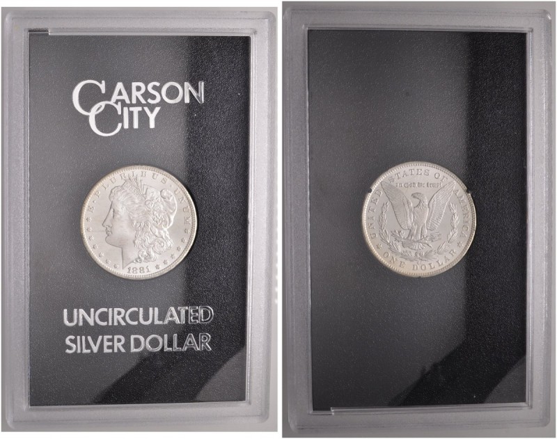 Ausländische Münzen und Medaillen 
 USA 
 Morgan-Dollar 1881 -Carson-City-. In...