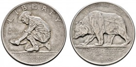 Ausländische Münzen und Medaillen 
 USA 
 Gedenk-1/2 Dollar 1925. California Diamond Jubilee. KM 155.
 kleine Kratzer, sehr schön-vorzüglich