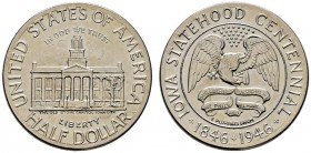 Ausländische Münzen und Medaillen 
 USA 
 Gedenk-1/2 Dollar 1946. Iowa Stetehood Centennial. KM 197.
 prägefrisch