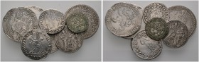 Lots ausländischer Münzen und Medaillen 
 8 Stücke: FRANKREICH , 2 verschiedene Blanc sowie Ecu 1726 Limoges; HOLLAND , Löwentaler 1589(?); RAGUSA , ...