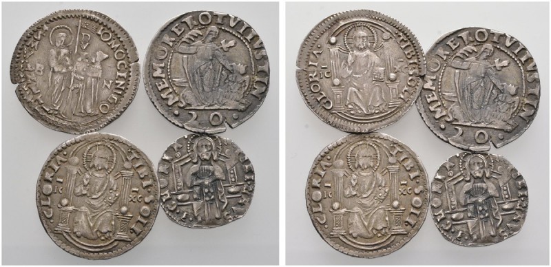 Lots ausländischer Münzen und Medaillen 
 4 Stücke: ITALIEN-VENEDIG . Grosso de...