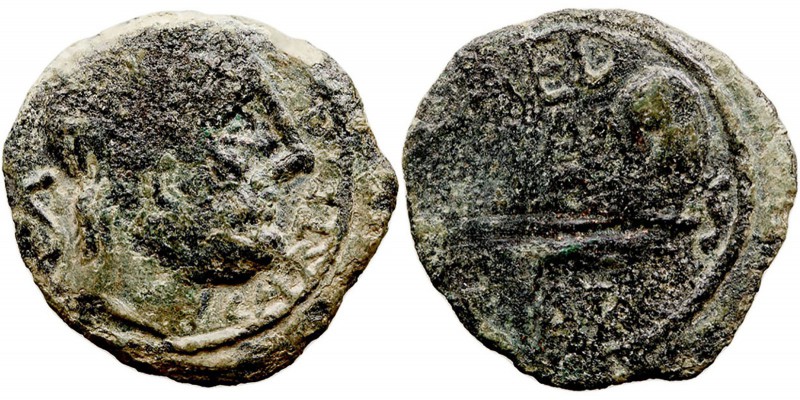 Monedas de la Hispania Antigua
 Carteia, San Roque (Cádiz) 
 Semis. AE. A/Cabe...