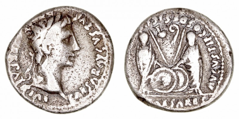 Imperio Romano
 Augusto
 Denario. AR. (27 a.C.-14 d.C.). A/Cabeza laureada a d...
