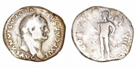 Imperio Romano
 Vespasiano
 Denario. AR. (69-79). R/COS. VIII. Marte estante a la izq. portando lanza y trofeo. 3.26g. RIC.103. MBC-/BC.