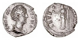 Imperio Romano
 Faustina, esposa de A. Pío
 Denario. AR. R/AETER(NITAS). 3.45g. RIC.350. MBC/MBC-.