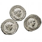 Imperio Romano
 Gordiano III
 Antoniniano. AR. Lote de 3 monedas. MBC.