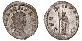 Imperio Romano
 Galieno
 Antoniniano. VE. (253-268). R/SECVRIT. PERPET. 3.63g. RIC.280. MBC.