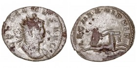 Imperio Romano
 Galieno
 Antoniniano. VE. (253-268). R/LEG II (XXIII P. VI F). Capricornio a der. 3.09g. RIC.315 vte. Oxidaciones. Muy escasa. BC.