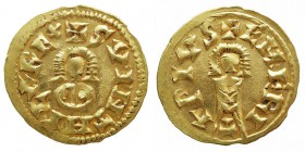 Monedas Visigodas
 Suintila
 Tremis. AV. Emerita. (621-631). A/Busto de frente, + SVINTHILAREx. R/Busto de frente, + EMERI/T/APIVS. 1.47g. Pliego 39...