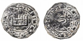 Monedas Medievales
 Corona Castellano Leonesa
 Alfonso X
 Maravedí Prieto. VE. Falsa de época. Leyenda inventada, posiblemente realizada por iletra...