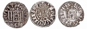 Monedas Medievales
 Corona Castellano Leonesa
 Sancho IV
 Cornado. VE. Lote de 3 monedas. Coruña, Sevilla y Toledo. MBC-.
