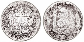 Monarquía Española
 Fernando VI
 8 Reales. AR. Méjico MF. 1751. Tipo columnario. 23.24g. Cal.327. Fuertes concreciones limpiadas. RC.