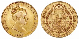 Monarquía Española
 Isabel II
 80 Reales. AV. Madrid CR. 1835. 6.78g. Cal.67. MBC-.