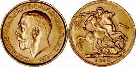 Monedas Extranjeras
 Gran Bretaña Jorge V
 Soberano. AV. 1913. 8.00g. KM.820. EBC.
