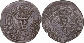 Monedas Extranjeras
 Portugal Juan I
 Real branco. VE. Lisboa. (1385-1433). Con Y coronada y L a la izq. 3.43g. Gomes 52,01. Escasa. BC.