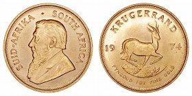 Monedas Extranjeras
 Sudáfrica 
 Krugerrand. AV. 1974. 33.94g. KM.73. SC-.