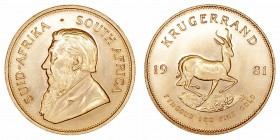 Monedas Extranjeras
 Sudáfrica 
 Krugerrand. AV. 1981. 34.00g. KM.73. SC.