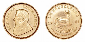Monedas Extranjeras
 Sudáfrica 
 1/4 Krugerrand. AV. 1981. 8.51g. KM.106. SC-.