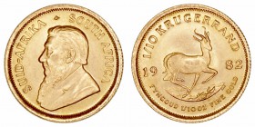 Monedas Extranjeras
 Sudáfrica 
 1/10 Krugerrand. AV. 1982. 3.41g. KM.105. SC.