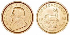 Monedas Extranjeras
 Sudáfrica 
 1/10 Krugerrand. AV. 1982. 3.40g. KM.105. SC.