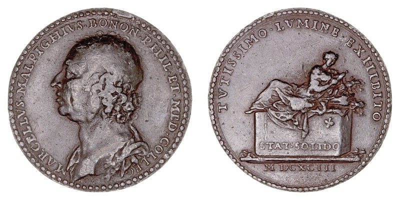 Medallas
 Medalla. Zinc. Dedicada a Marcelo Malpighi. Siglo XIX. 22.96g. 35.00m...