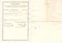 Billetes
 Fernando VII
 La Nación Española. Crédito Público. 21 Diciembre 1822. Por valor de 33 reales y 28 1/2 maravedís. Con numeración, firmas y ...