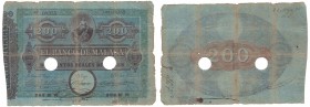 Billetes
 Banco de Málaga
 200 Reales de vellón. Fecha R.O. 24 Septiembre 1856. II emisión. Azul. Tres firmas y tres rúbricas en reverso y fecha. Co...