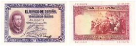 Billetes
 Banco de España
 25 Pesetas. 12 octubre 1926. Serie A. Con sello en seco del Gobierno Provisional de la República, 14 Abril 1931, en la pa...