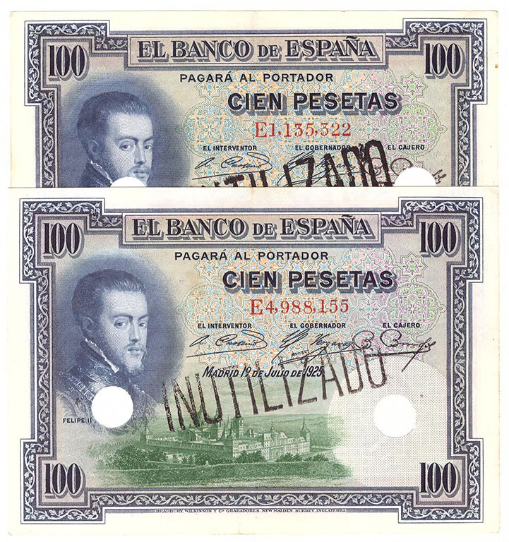 Billetes
 Guerra Civil-Zona Republicana, Banco de España
 100 Pesetas. 1 julio...