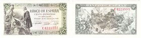 Billetes
 Estado Español, Banco de España
 5 Pesetas. 15 junio 1945. Serie C. ED.449a. EBC+.